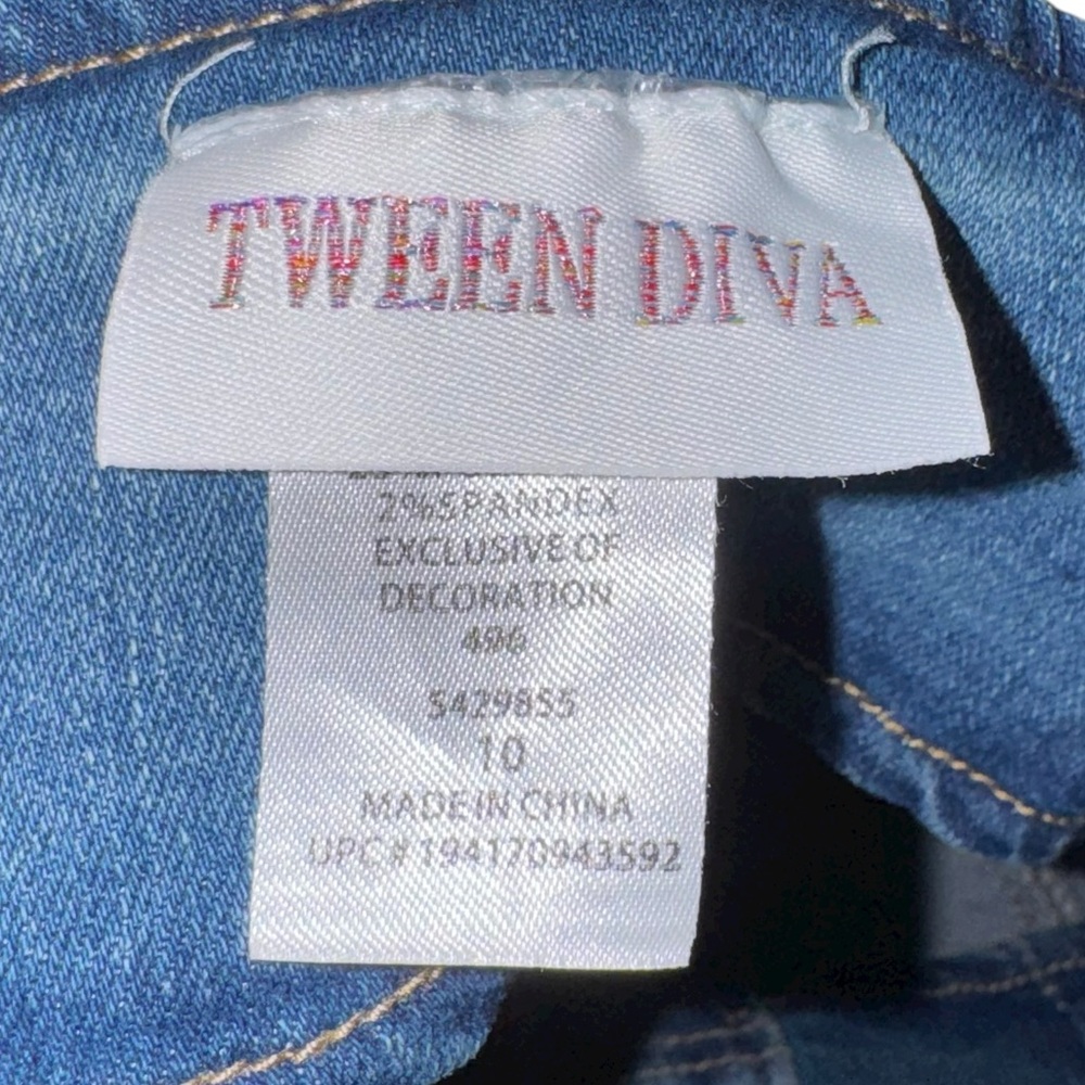 Tween Diva denim button vest size 10 - Picture 5 of 7